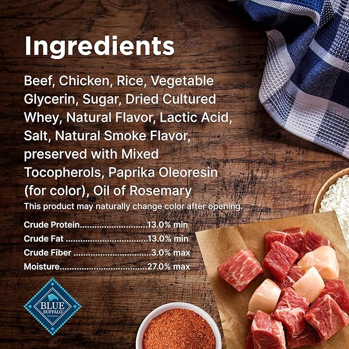 Blue Buffalo Nudges Grillers Natural Dog Treats, Steak, 10oz