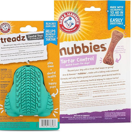 Arm & Hammer for Pets Super Treadz Gorilla Dental Chew Toy for Dogs - Dog Dental Toys Reduce Plaque & Tartar Buildup Without Brushing - Safe for Dogs up to 35 Lbs (Pack of 12)