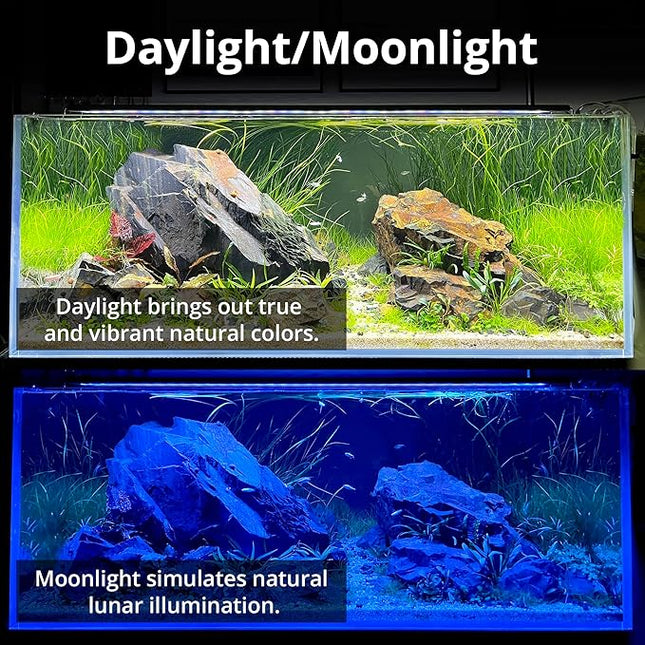 NICREW C10 Plants LED Aquarium Light, 36-48 in, 27 Watts, Full Spectrum Fish Tank Light with Timer, Day and Night Cycle, Brightness Adjustable