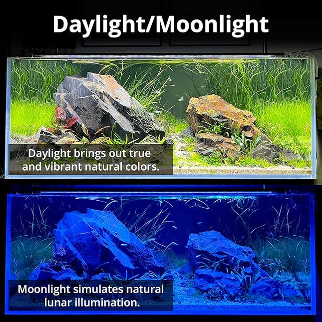 NICREW C10 Plants LED Aquarium Light, 30-36 in, 20Watts, Full Spectrum Fish Tank Light with Timer, Day and Night Cycle, Brightness Adjustable