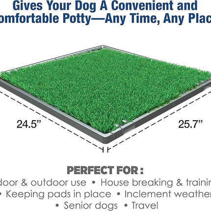 Four Paws Wee-Wee Premium Patch Indoor and Outdoor Pet Potty for Dogs l Dog Potty Training l Artificial Grass l Wee-Wee Patch