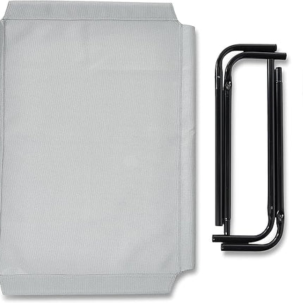 Amazon Basics Breathable Cooling Elevated Dog Bed with Durable Metal Frame, Medium, 43 x 26 x 7.5 Inch, Grey