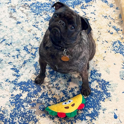 SPOT Fun Food Taco Plush Dog Toy with Squeaker - Interactive Soft, Squeaky Toy for Dogs and Puppies, Keeps Pets Entertained, Cute and Funny Chew Toy Made with Soft Fabric - 6in