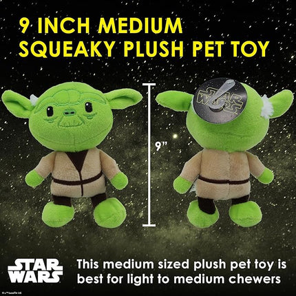 STAR WARS for Pets Plush Yoda Figure Dog Toy - Squeaky Large Adorable Toys for All Dogs and Pets, Officially Licensed Product, 9 Inch