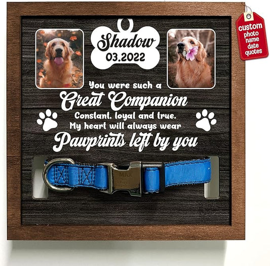 Customized Pet Memorial Picture Frame Memorial Dog Picture Loss Gift for Dog Love Personalized Memorial Pet Loss Sign Natural Wood New Puppy Memorial Best Dog Ever Gifts In Memory of Dogs