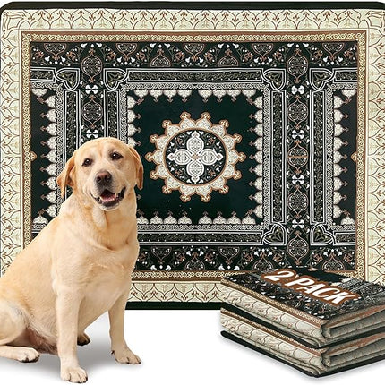 Qeils Washable Pee Pads for Dogs, 2 Pack Reusable Puppy Pads 36"x41" Super Absorbent Leakproof Dog Training Pads, Non-Slip Potty Pads for Crate, Floor, Couch, Whelping Pads Litter Mat Puppy Supplies