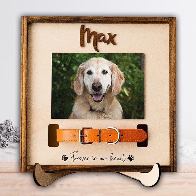 Nazenti Personalized Dog Memorial Gifts, Pet Loss Sign, Pet Memorial Gifts For Dogs, Loss Of Dogs Sympathy Gift, Dog Bereavement Gifts, Pets Loss Gifts Personalized, Cat Condolences Picture Frame