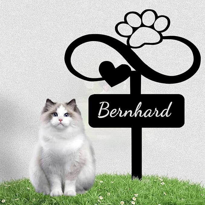 Custom Pet Name Memorial Grave Stake Marker, Custom Pet Garden Metal Stake, Pet Memorial Metal Sign, Personalized Pet Memorial Stake, Outdoor Pet Garden Decor