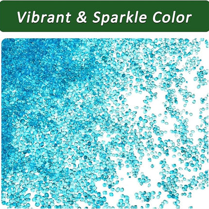 BXI 2.2 Lbs Small Aquarium Substrate Gravel Sand, Polished Smooth Fish Tank Gravel, Colorfast Uncoated Vibrant Blue Sea Glass, Decorative Stones for Vase Fillers, Fairy Garden, Potted Plants