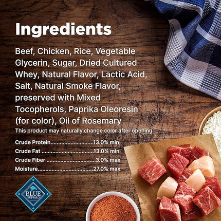 Blue Buffalo Nudges Grillers Natural Dog Treats with Real USA Beef, Made in the USA, Steak, 36-oz Bag