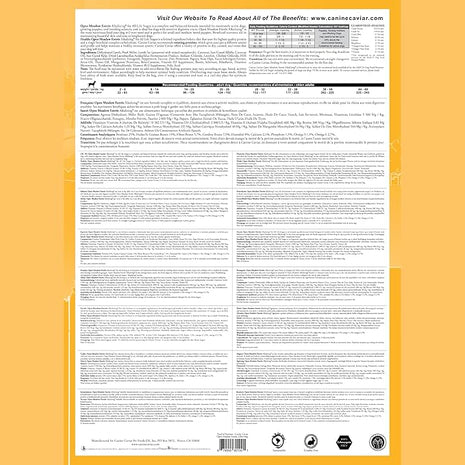 Canine Caviar - Open Meadow: Lamb & Pearl Millet Alkaline Dry Dog Food, Limited Ingredients, Gluten-Free, Based on Science & Research, Veterinary Alternative Diet (22 Pound Bag)