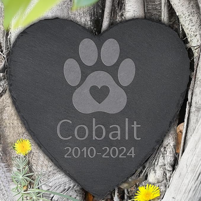 Pet Memorial Stone, Dog Memorial Stone, Dog Memorial Gifts for Loss of Dog, Pet Memorial Gifts, Pet Loss Sympathy Gift, Dog Bereavement Gifts, Dog Passing Away Gifts - Paw Print