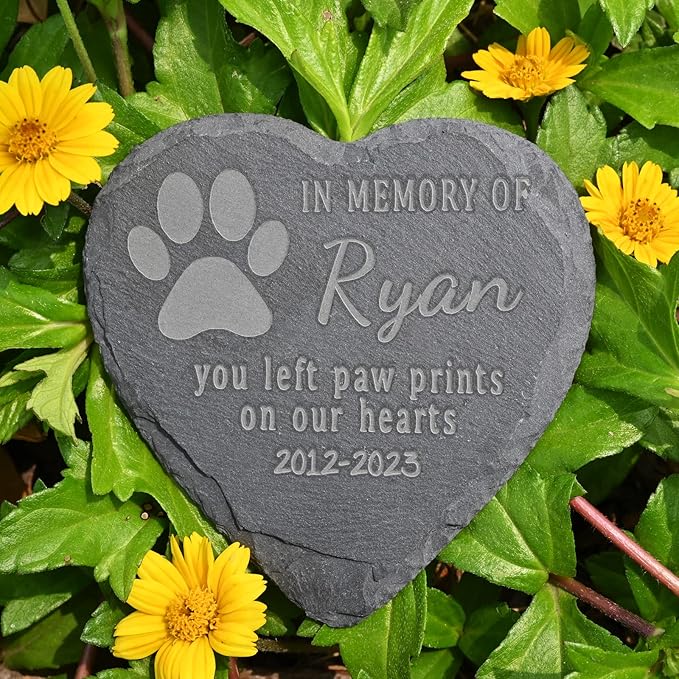 Pet Loss Gifts Personalized Dog Memorial Stone - Pet Memorial Gifts - Loss of Cat Sympathy Gift - Bereavement Remembrance Memorial Gifts for Loss of Pet Dog, 4''×4''/10×10cm