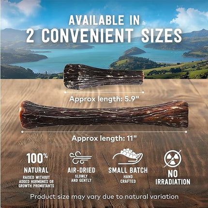 ZIWI Venison Deer Half Shank – 2-in-1 Dog Bone Chew Treat Wrapped in Beef Esophagus - All Natural, Air-Dried