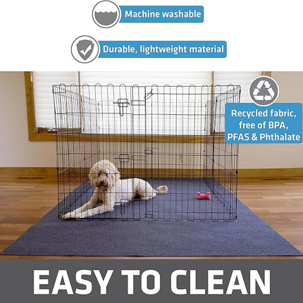 Drymate Jumbo Dog Playpen Mat (60x74), Super Absorbent, Waterproof, Slip-Resistant, Machine Washable, Reusable Puppy Pad for Training, Whelping, Housebreaking, Incontinence, Crate, Kennel (USA Made)