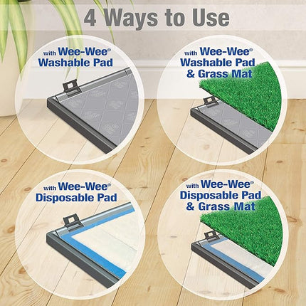 Four Paws Wee-Wee Premium Patch Indoor and Outdoor Pet Potty for Dogs l Dog Potty Training l Artificial Grass l Wee-Wee Patch