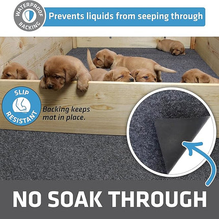 Drymate Whelping Box Liner Mat, Machine Washable, Super Absorbent, Waterproof, Quick Dry, Slip-Resistant, Reusable Dog Puppy Pee Pads for Training, Housebreaking, Incontinence, Crate (USA Made)(48x50)