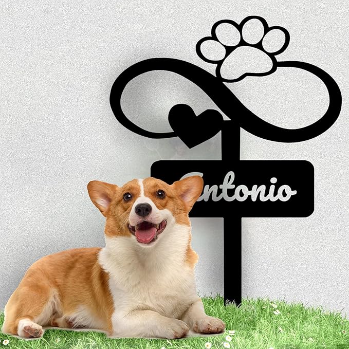 Custom Pet Name Memorial Grave Stake Marker, Custom Pet Garden Metal Stake, Pet Memorial Metal Sign, Personalized Pet Memorial Stake, Outdoor Pet Garden Decor