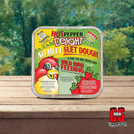C&S Hot Pepper Delight No Melt Suet Dough 11.75 Ounces, 8 Pack