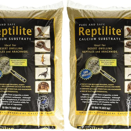 Carib Sea SCS00714 4-Pack Reptiles Calcium Substrate Sand, 10-Pound, Aztec Gold