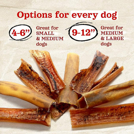 Natural Farm Bully Chips (9-12 Inch, 8 Oz.), Digestible Beef Cheek from Grass-Fed Cows, Non-GMO, Grain-Free, Natural Long-Lasting Dog Chews for Small, Medium & Large Dogs, Great Rawhide Alternative