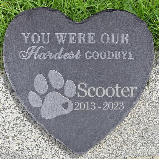Pet Memorial Stones, Gifts Personalized, Loss of Dog Sympathy Gifts, Bereavement for Pet, Grave Headstone, - Design D, 6''x6''/15x15cm