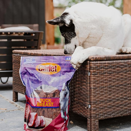 Cadet Gourmet Duck Breast Jerky Dog Treats, Healthy, Long-Lasting High-Protein Training Treats for Small & Large Dogs, 40 oz.