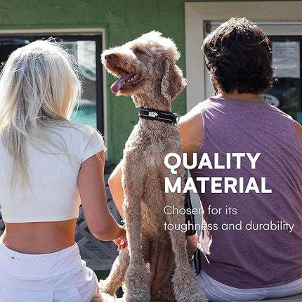 Black Rhino - The Comfort Collar Ultra Soft Neoprene Padded Dog Collar for All Breeds - Heavy Duty Adjustable Reflective Weatherproof (XLarge, Burgundy/Bl)