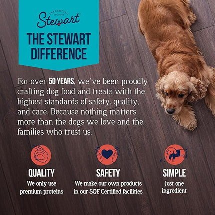 Stewart Beef Liver Dog Treats, 3.5 oz, ~75 Pieces, Freeze Dried Raw, Single Ingredient, 50% Protein Training Treats or Meal Topper in a Resealable Pouch, Grain Free, Gluten Free