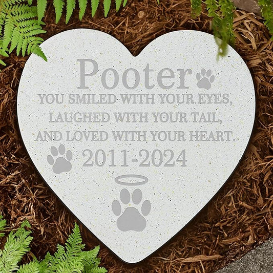 Personalized Pet Stone | Pet Memorial Stone | Dog Memorial Stone | Pet Memorial Gift | Pet Loss Gift | Pet Memorial | Dog Memorial | Cat Memorial | Loss of a Dog - Loved with Your Heart