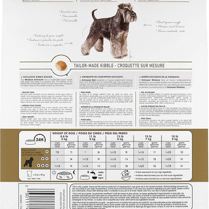 Royal Canin Breed Health Nutrition Miniature Schnauzer Adult Dry Dog Food, 10 lb Bag