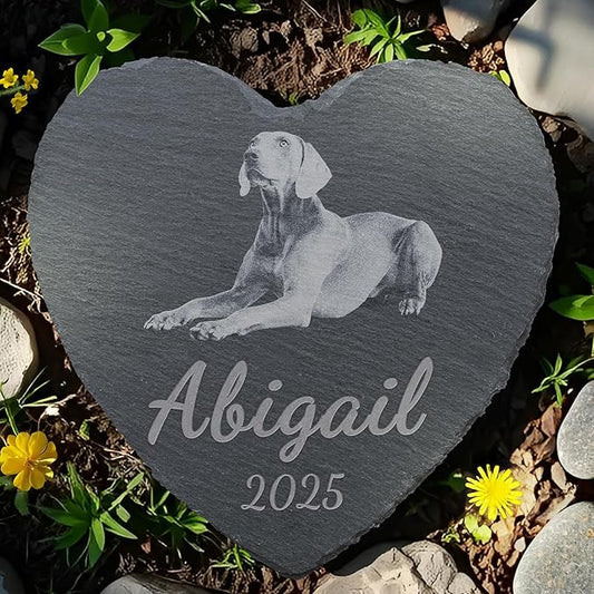 Pet Memorial Stone, Dog Memorial Stone, Dog Memorial Gifts for Loss of Dog, Pet Memorial Gifts, Loss of Pet Sympathy Gift, in Loving Memory Pet - Beloved Pet - Heart Shaped