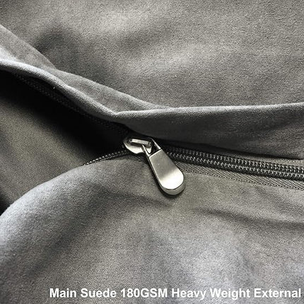 Dogbed4less Orthopedic Gel Memory Foam Pet Dog Bed, Waterproof Liner with External Microsuede Cover and Bonus Antislip Cover (Microsuede Gray, 47"X29"X4" Inches)