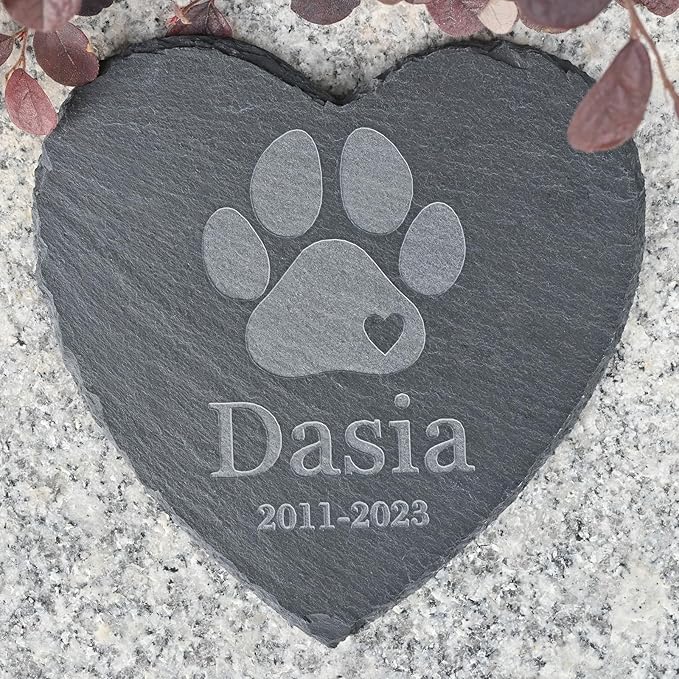 Pet Memorial Stones, Gifts, Loss of Sympathy Dog Gifts for Dog, Bereavement Grave Marker, in Memory - Style H, 6''x6''/15x15cm