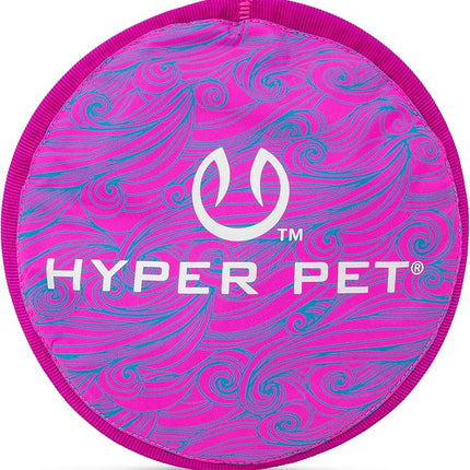 Hyper Pet Flippy Flopper 9" Flying Disc Soft Dog Toy, Floats in Water & Safe on Teeth, Pack of 1, Purple Swirl Design
