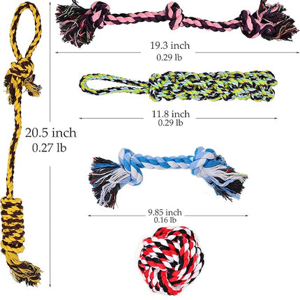 Youngever 8 Durable Dog Chew Toys, Puppy Toys, Dog Rope Toys Value Pack, Puppy Teething Toys for Small and Medium Dogs