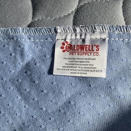 Caldwell's Pet Supply Co. 60x60 Potty Pads, Washable Pee Pads for Dogs, Reusable Pee Pad for Dogs, Puppy Potty Mat, Whelping Rug, Reusable Puppy Mat, Waterproof Rug for Dog, for Large Dog