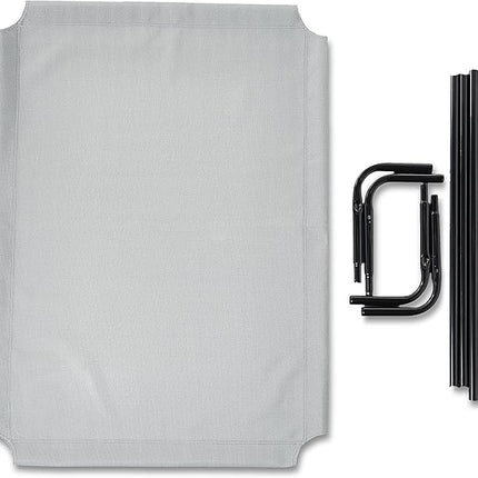 Amazon Basics Cooling Breathable Elevated Dog Bed with Metal Frame for Large Dogs, 51 x 31 x 8 Inch, Grey