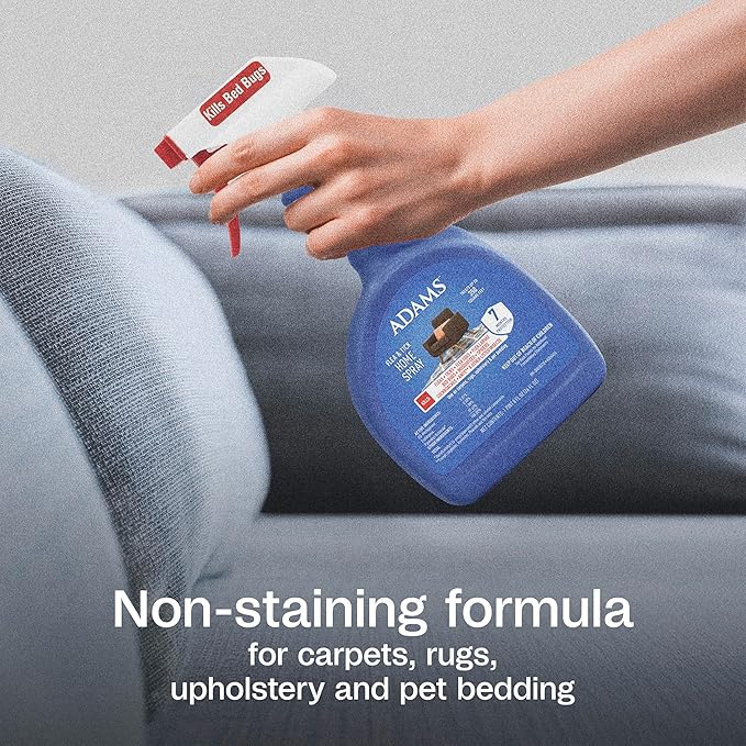 Adams Flea & Tick Home Spray with Precor, Kills Fleas, Flea Eggs, Flea Larvae, Bed Bugs, Ticks, Ants, Cockroaches, Spiders, Mosquitoes and Many Other Listed Nuisance Pests in The Home, 24 Fl Oz