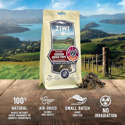 ZIWI Dog Chews and Treats – Venison Green Tripe - All Natural, Air-Dried, Single Protein, Grain-Free, High-Value Treat, Snack, Reward 2.4 Ounce (Pack of 1)