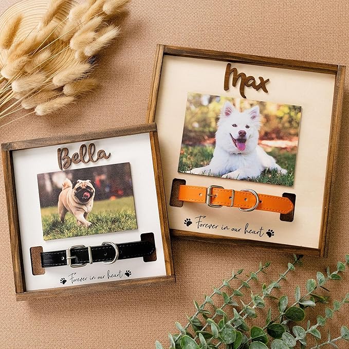 Nazenti Personalized Dog Memorial Gifts, Pet Loss Sign, Pet Memorial Gifts For Dogs, Loss Of Dogs Sympathy Gift, Dog Bereavement Gifts, Pets Loss Gifts Personalized, Cat Condolences Picture Frame