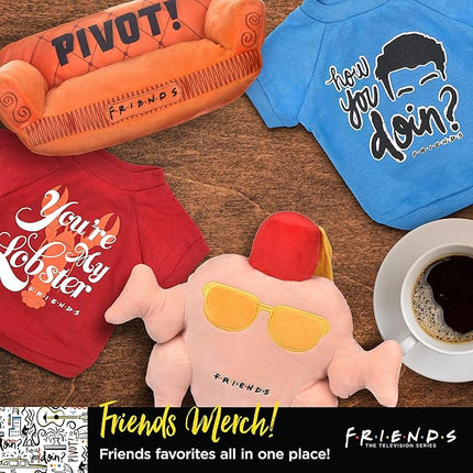 Friends TV Show Orange Sofa Pivot Couch Stuffed Animal Dog Toy, Plush Merchandise, 10" (FF13115)