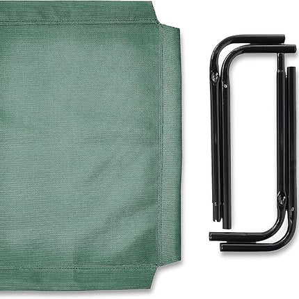 Amazon Basics Cooling Breathable Elevated Dog Bed with Metal Frame for Small Dogs, 36 x 22 x 7.5 Inch, Green