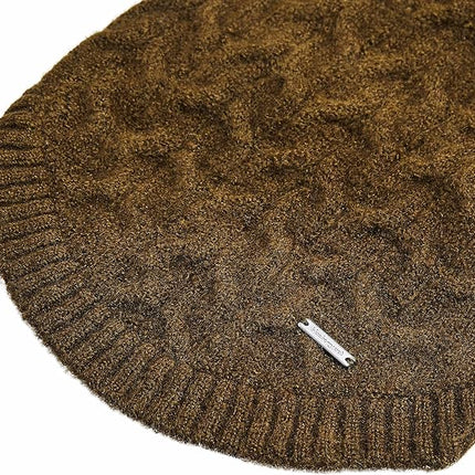 Blueberry Pet Classic Fuzzy Textured Knit Pullover Dog Sweater, Dark Olive, Small Pet Clothes, Fleece Dog Sweater, Pet Clothing, 12" Back Length