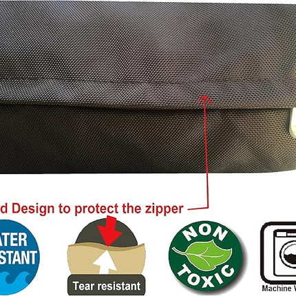 Dogbed4less XL Orthopedic Gel Cooling Memory Foam Dog Bed for Large Pet, Waterproof Liner and 1680 Nylon Brown External Cover, 47X29X4 Inches (Fit 48X30 Crate)