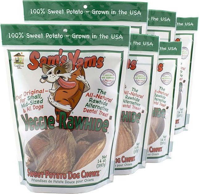 Front Porch Pets Sweet Potato Dog Chewz - 6 Pack - Value Pack Veggie Rawhide